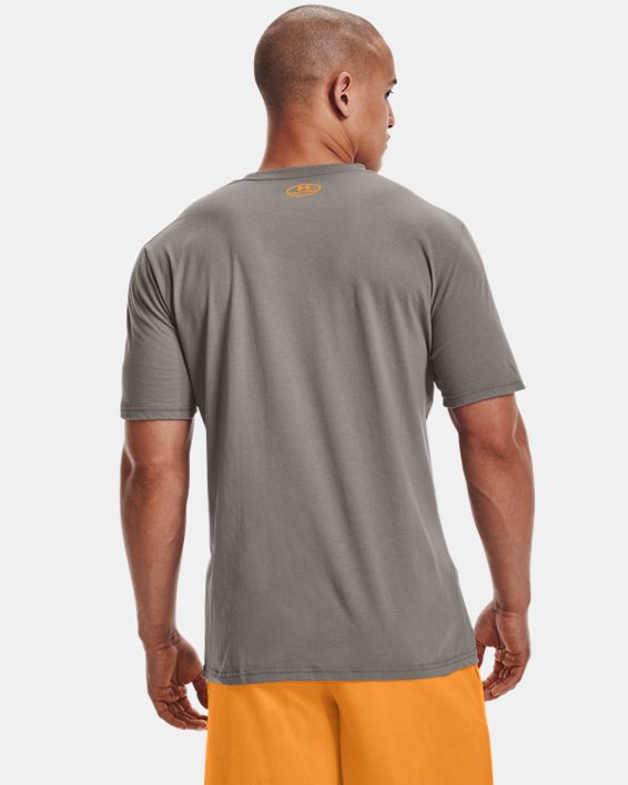 Men's UA Boxed Logo Outline Short Sleeve, Gray, pdpMainDesktop image number 1
